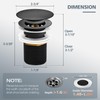 UZLEZ Brass Freestanding Tub Drain, Pop Up Freestanding Tub Drain
