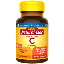 Nature Made Vitamin C 1000 mg Time Release Tablets with Rose Hips, 60 Count to Help Support the Immune System