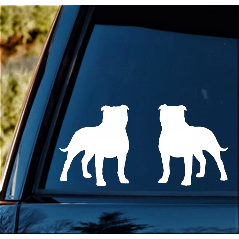 Bluegrass Decals 2-Count Pit Bull Pitbull Dog Decal Sticker for