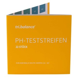 tri.balance pH-Teststreifen 22 Stück – 1er Pack I Messbereich 5,6-8,0 pH I pH-Wert Messung im Urin - Wasser I Kontrolle des Säure-Basen-Stoffwechsel