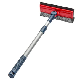 Professional Window Squeegee | 2-in-1 Window Cleaner Sponge and Soft Rubber Strip With Telescopic Extension Pole 20" - 30"(50cm-76cm) | Adjustable To Clean From Multiple Angles