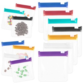 Zippered Pill Pouch Reusable Pill Pouch Bags Storage Pouches with Slide Lock Pill Bags Small Portable Pill Bag Travel Plastic Pill Bag with Slide Lock for Pills Small Items (7 Pieces)