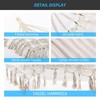 ROOITY Indoor Hammock with Macrame Fringe for 2 Persons,Double Boho