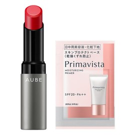 AUBE Timeless Color Lip 02 + Bonus Set Lipstick 02 Red Type, 2 Piece Assortment