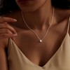 Inerney Dainty Cubic Zirconia Necklace for Women, 14K Gold/Silver Plated