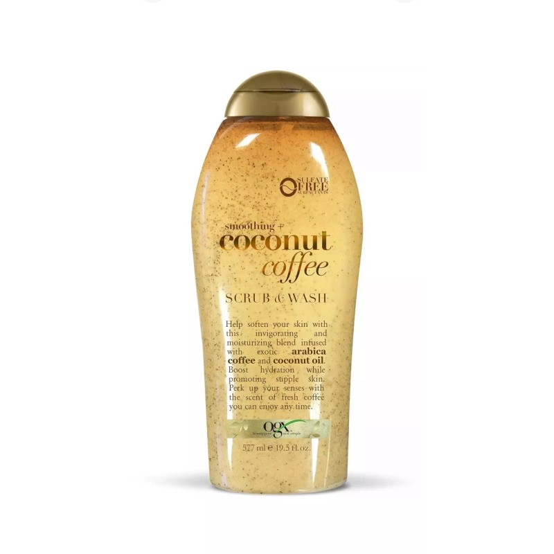 OGX Smoothing + Coconut Coffee Body Scrub & Wash 577mL