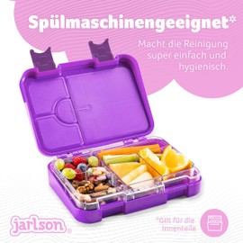 Jarlson® Toni Lunch Box for Children with 6 Compartments - Lunch Box - Bento Box, Leak-Proof - Lunch Box for Nursery and School - Girls and Boys - Snack Box (Princess