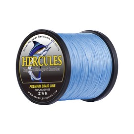 HERCULES Fade-Resistant Braided PE Fishing Line, 4 Strands, Long Casts, Strong, Sensitive, Flexible, No Stretch, Versatile, Long-Lasting, 328 yd (300 m) #0.8 (10 lb (4.5 kg), 0.005 in. (0.12 mm))