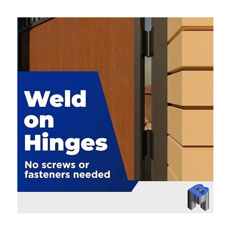 Heavy Duty Weldable Butt Hinges 5" x 5" - Steel