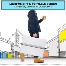 DOLEMODUO Portable Drafting Board, 20"X26" Professional Architecture Drafting Board, Tabletop Drawing Board with Ruler & Parallel Bar, Drafting Tools for Architects, Artists, Engineers, and Designers