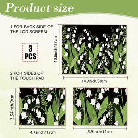 PLIGREAT 12-15 Inch Laptop Decal Sticker Skin Cover, Lily of the Valley Laptop Sticker Skins Decal Universal Removable Vinyl Notebook Art Protector Waterproof Netbook PC Cover Decal