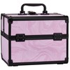 GALHUBIS Makeup Train Case, Portable Makeup Case with Mirror, 2-Trays