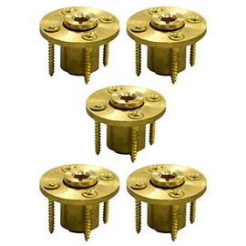 Buffalo Blizzard Wood Deck Brass Anchor for Pool Safety Cover | for Above Ground Swimming Pools | 5 Pack