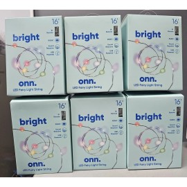 ONN SIX SETS ONN LED Fairy Light String Light 16+ Feet each W/REMOTE multiple colors