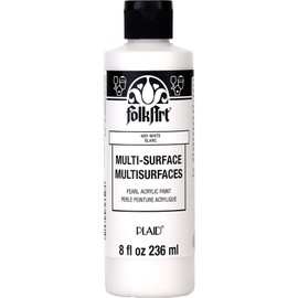 FolkArt Multi-Surface Acrylic Craft Paint, 8 oz, Pearl White