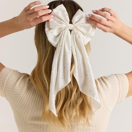 ACCESSORY TO LOVE Women's Handmade Best In Town Embellished Hair Bow, Barrette Clip