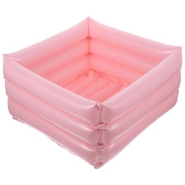 DOITOOL Inflatable Foot Bath Tub Portable Folding Foot Soaking Basin PVC Travel Wash Tub 12X12X6 Inch Collapsible Spa for Home and Travel