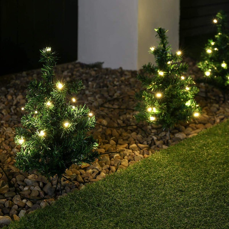 Premier Pre-Lit Christmas Tree Pathway Lights, 6 Pack, Green