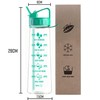 More Water Bottle With Straw, Motivational Time Markings 900ml -