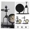 ABOOFAN 2pcs Iron Music Band Clock Shape Ornaments Retro Style
