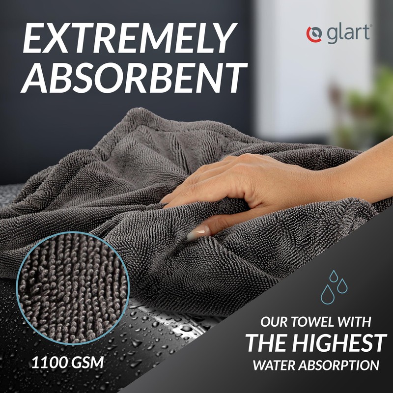 Glart Twist Car Drying Cloth XXL - Premium 60x40cm microfiber