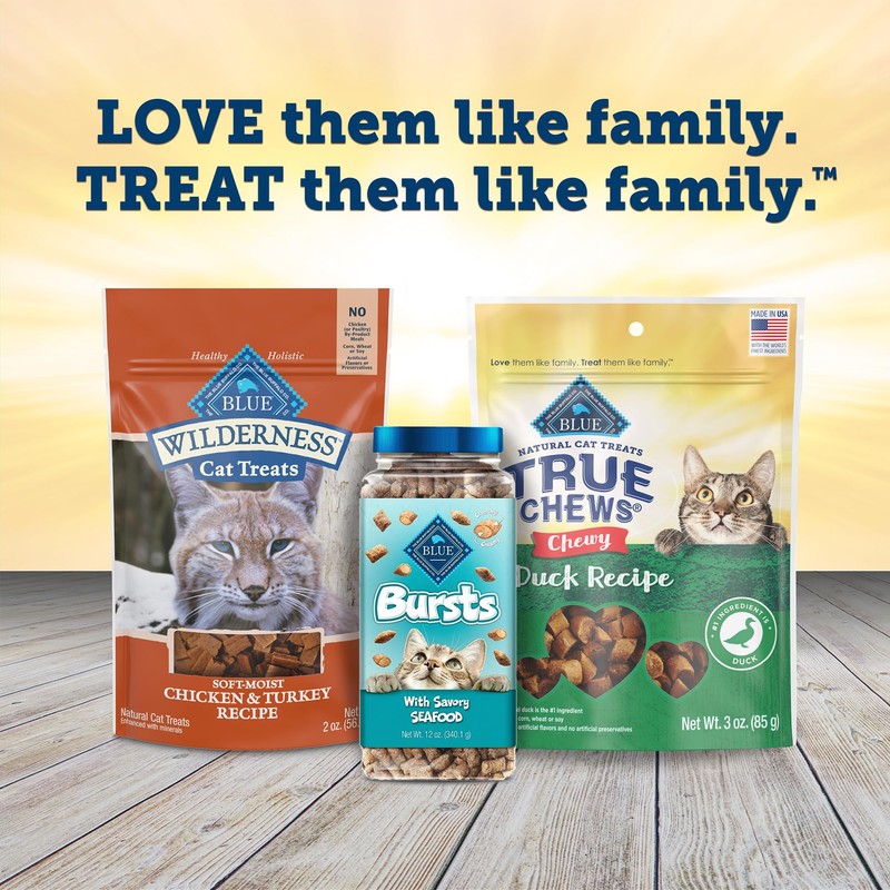 Blue Buffalo True Chews Natural Chewy Cat Treats, Made in
