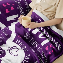 COZYCRIB Gifts for Mum Blanket Mum Christmas Birthday Gifts New Mum Gifts Gifts for Mum from Son Mother Gifts for Sofa Bedding Living Room (60 * 50inch)