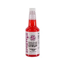 SNOWIE - Ready To Use Pints Sugar Free, Bubble Gum Pink (Sucrose), 16 Fl Oz (Pint)