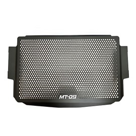 Aluminum Motorcycle Radiator Guard Compatible with MT 09, MT 09 SP (2021-2023), XSR900 (2022-2024), FZ09, Tracer 900, Tracer 9 GT - Stylish Black Aluminum