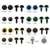 TOAOB 70pcs Plastic Safety Eyes 10mm Colorful Craft Eyes Small