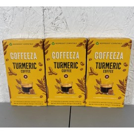 Coffeeza 3X Coffeeza Turmeric Coffee Capsules Box of 10 BB: 10/12/25 Nespresso Compatible
