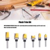 6Pcs Flush Trim Bit 6mm Shank Pattern Router with Bearing