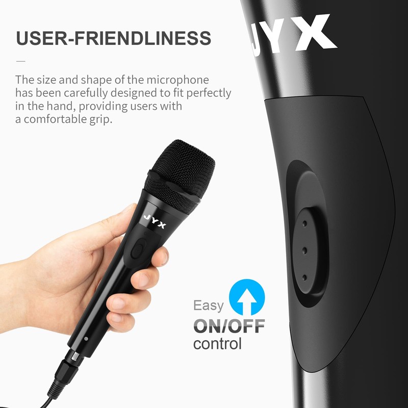 JYX Karaoke Dynamic Microphone Unidirectional PA System Speaker Conference/Karaoke/Speech 6.35mm