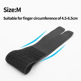 YAZANY Finger Splint Breathable Finger Support,Adjustable Elastic Wraps FingerSleeve,Sports Aid Fingers Splints for Arthritis Broken Strained Sprained Swollen Fingers Tendinitis (Black/M)