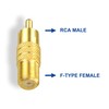 VCE 5-Pack F Type Female to RCA Male Coaxial Cable
