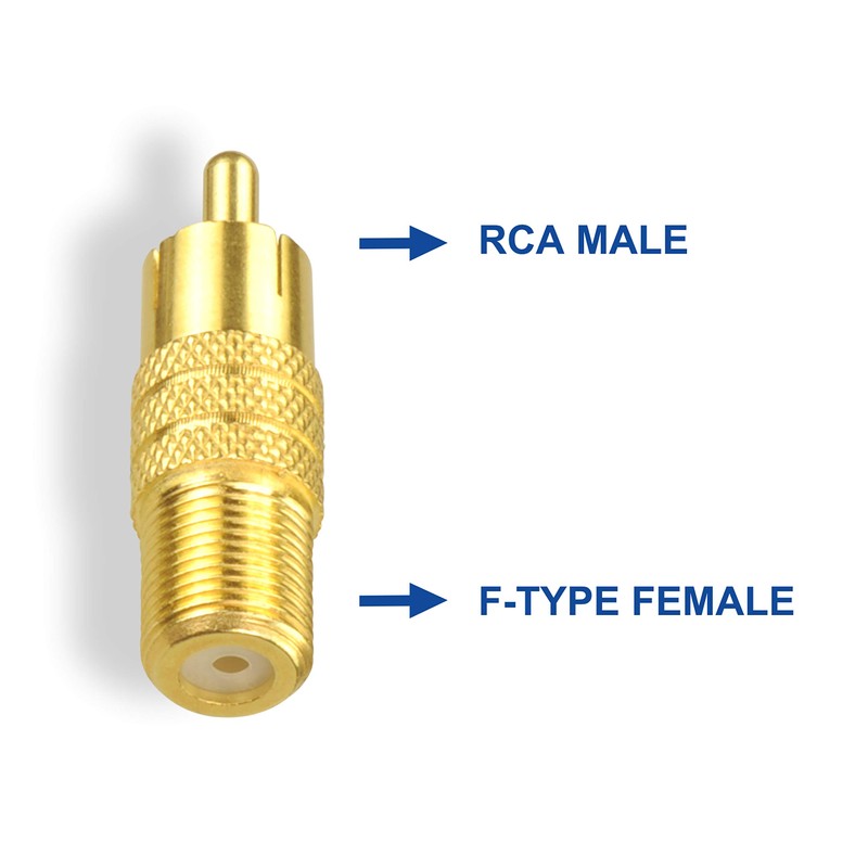 VCE 5-Pack F Type Female to RCA Male Coaxial Cable
