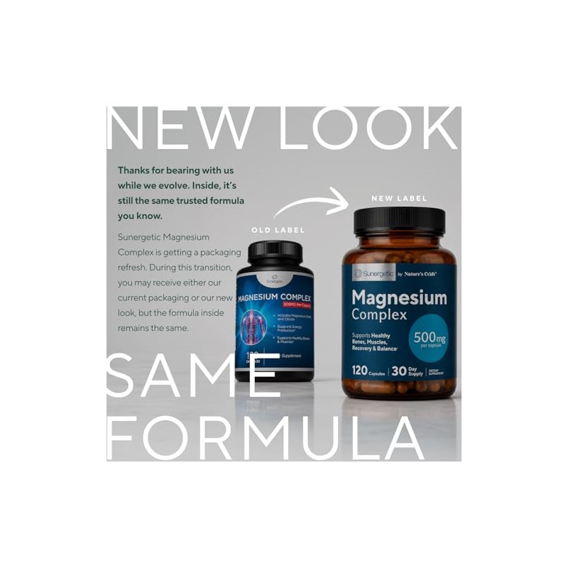 Premium Magnesium Citrate Capsules - Powerful 500mg Magnesium Oxide &