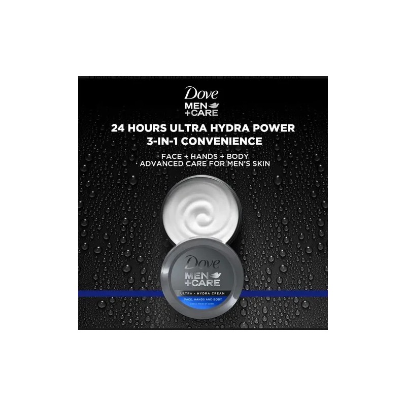 Dove Men+care Ultra Hydra Crema Cara Cuerpo Manos Tarro 75ml
