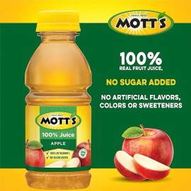 Unbranded 100 Percent Original Apple Juice, 8 fl oz bottles, 24 Count (4 Packs of 6)