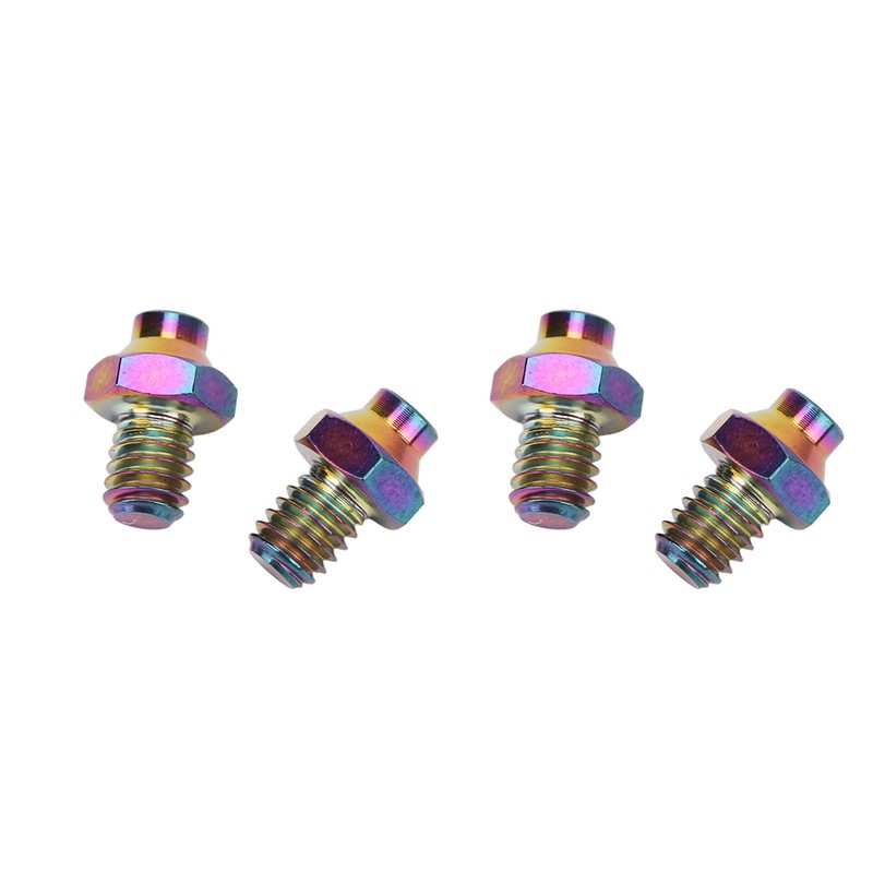 RISK 8Pcs Mountain Bike Pedal Bolts Titanium Alloy Anti Slip