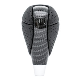 SHIFTIN Carbon Fiber Pattern Gear Shift Knob for Lexus ES300h ES350 GS300 GS350 GS430 GS460 IS250 IS300 LS460 LS600h RX350 RX450h (Punched Black Leather/Carbon Fiber Pattern)