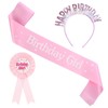 Xdealcozyxc 3 Pcs Birthday Girl Headband Set, Happy Birthday Headband