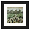 Greetingles Lowry-Style 12"/31cm Square Framed Print. Beautiful Black Ash Frame
