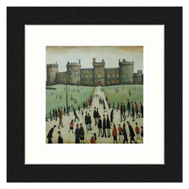 Greetingles Lowry-Style 12"/31cm Square Framed Print. Beautiful Black Ash Frame (Lowry, Windsor Castle)