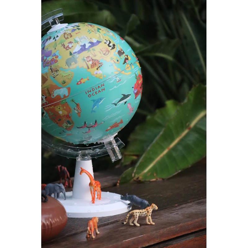 EXERZ 20 cm Globe with Book "My Wild World" 16