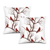 Waiyear Winter Birds Cardinal Christmas Decor Throw Pillow Covers Cute Pillow Cases for Couch Sofa Bed Chair,Christmas Living Room Decor Cushion Cover