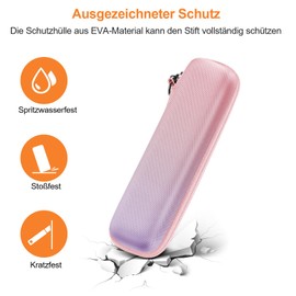 SITHON Case for Ravensburger Tiptoi 00110/00113/00806/00801/00700 Starter Set Pen, Carry Case with Wrist Strap, Shockproof Bag for Tiptoi Pen (Bag Only), Pink Ombre, pencil case