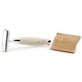 Jag Shaving Men's Razor Double Edge Perfect Cleaning Suitable for All Double Edge Razor Blades Razor Razor with Leather Case
