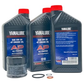Yamaha Original OEM Yamalube LUB-ATVCG-KT-10 ATV & Side By Side Cold Weather Oil Change Kit W/Yamaha OEM Filter Part # 5GH-13440-80-00 Supercededs Part# 5GH-13440-61-00
