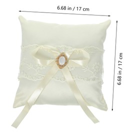 WHAMVOX Heart Shape Wedding Ring Pillow for Ceremony Elegant Lace Cushion Romantic Wedding Party Decoration Soft Comfortable Ring Bearer Pillow